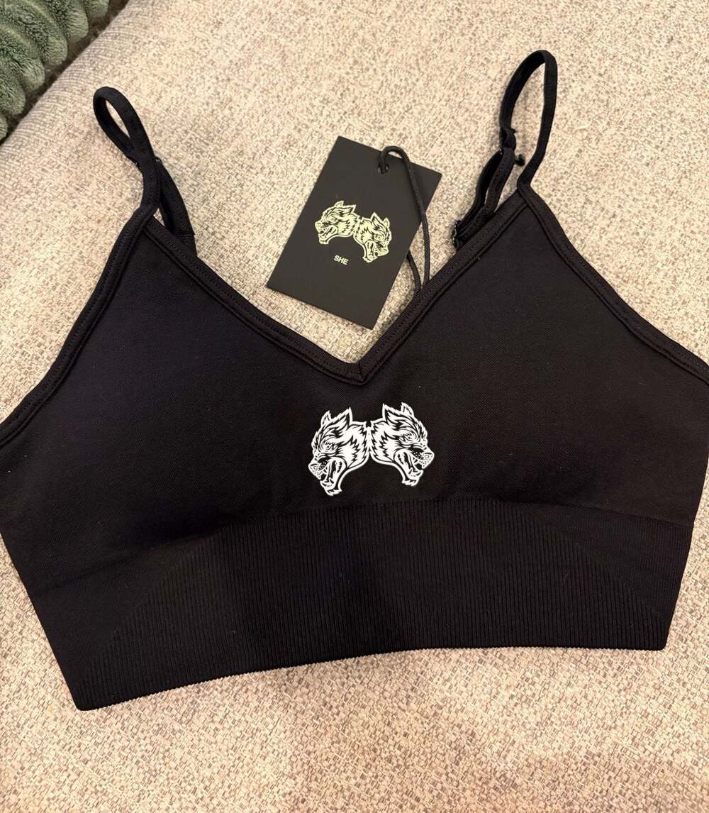Darc Sport IYKYK Everson Seamless Sports Bra Black Size Small